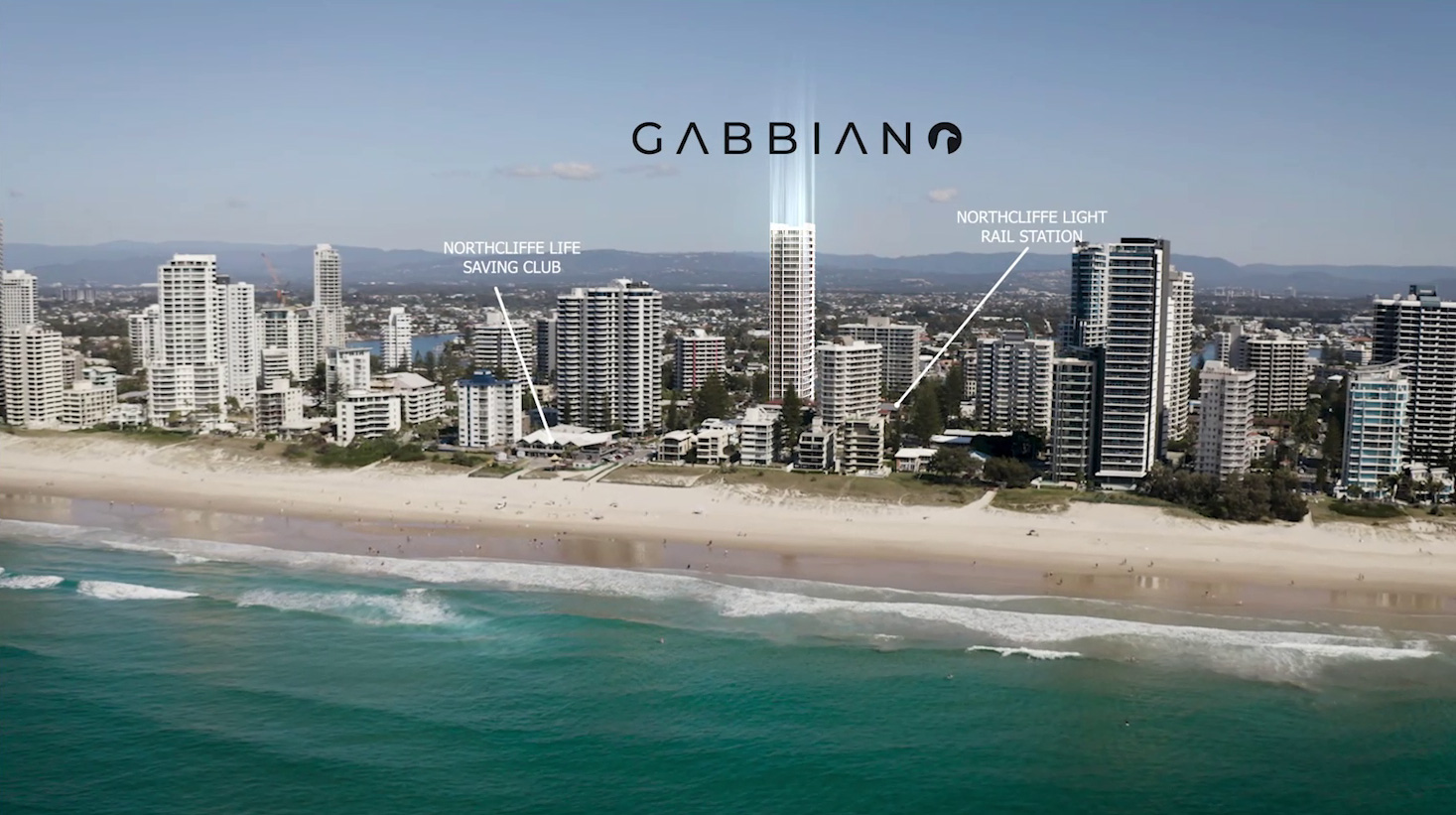 Location on the beach